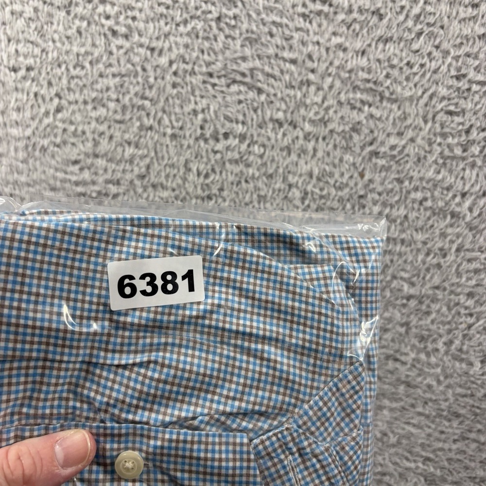 Johnnie-O Shirt Gingham Check Casual Button Down Long Sleeve Mens XL Blue - Picture 9 of 9